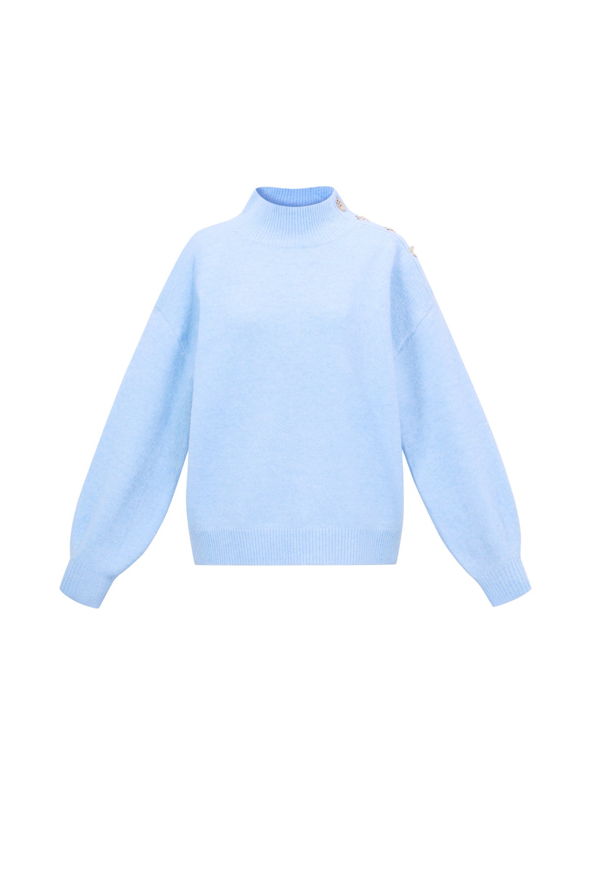 Pull tricoté pour femme à col haut
