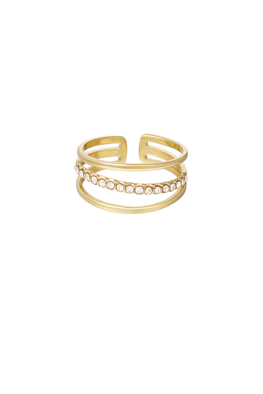 Bague minimaliste pour femme en acier inoxydable – coloris or et argent