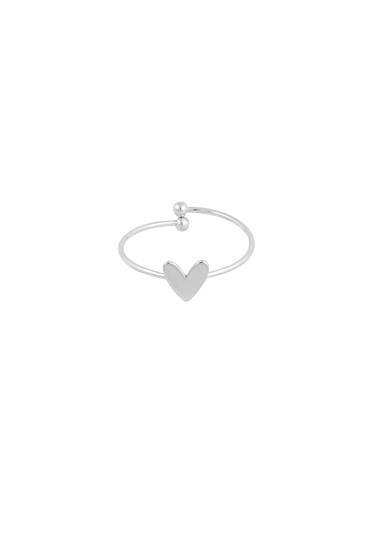 Bague minimaliste pour femme en acier inoxydable avec cœur – couleur or