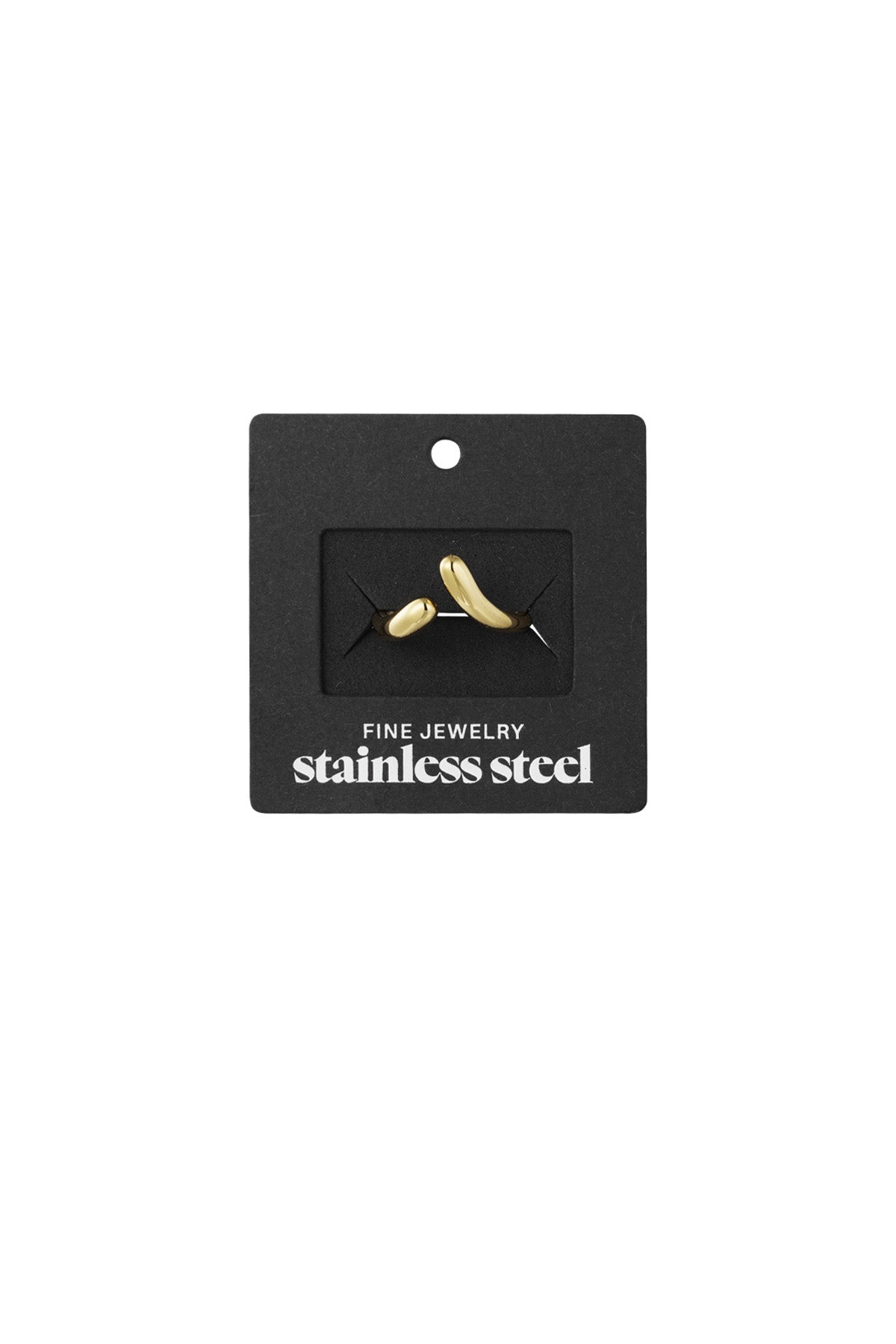 Minimalist stainless steel ring for women – gold and silver colored – image 3