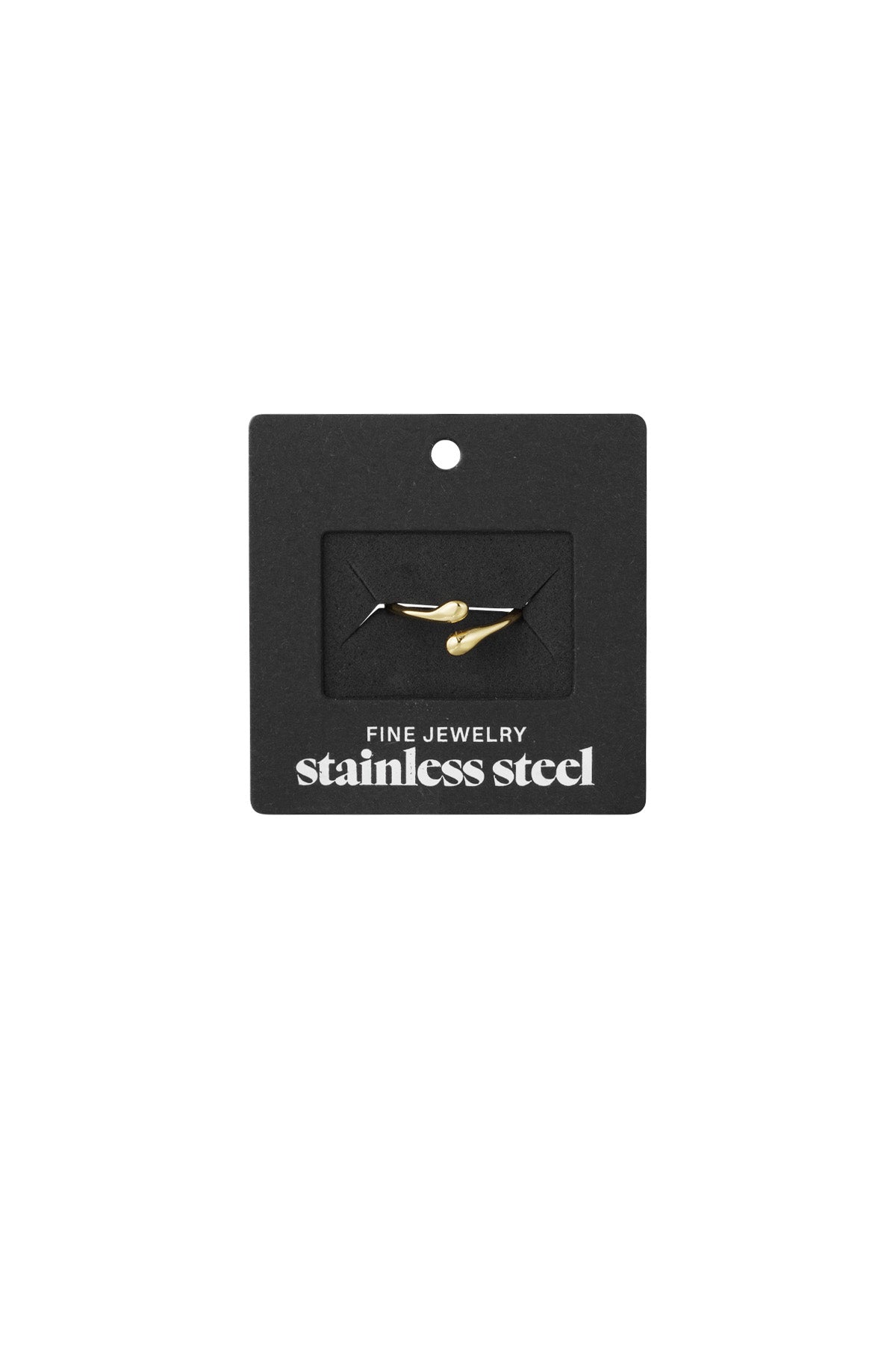 Minimalist stainless steel ring for women – gold and silver coloured – image 3