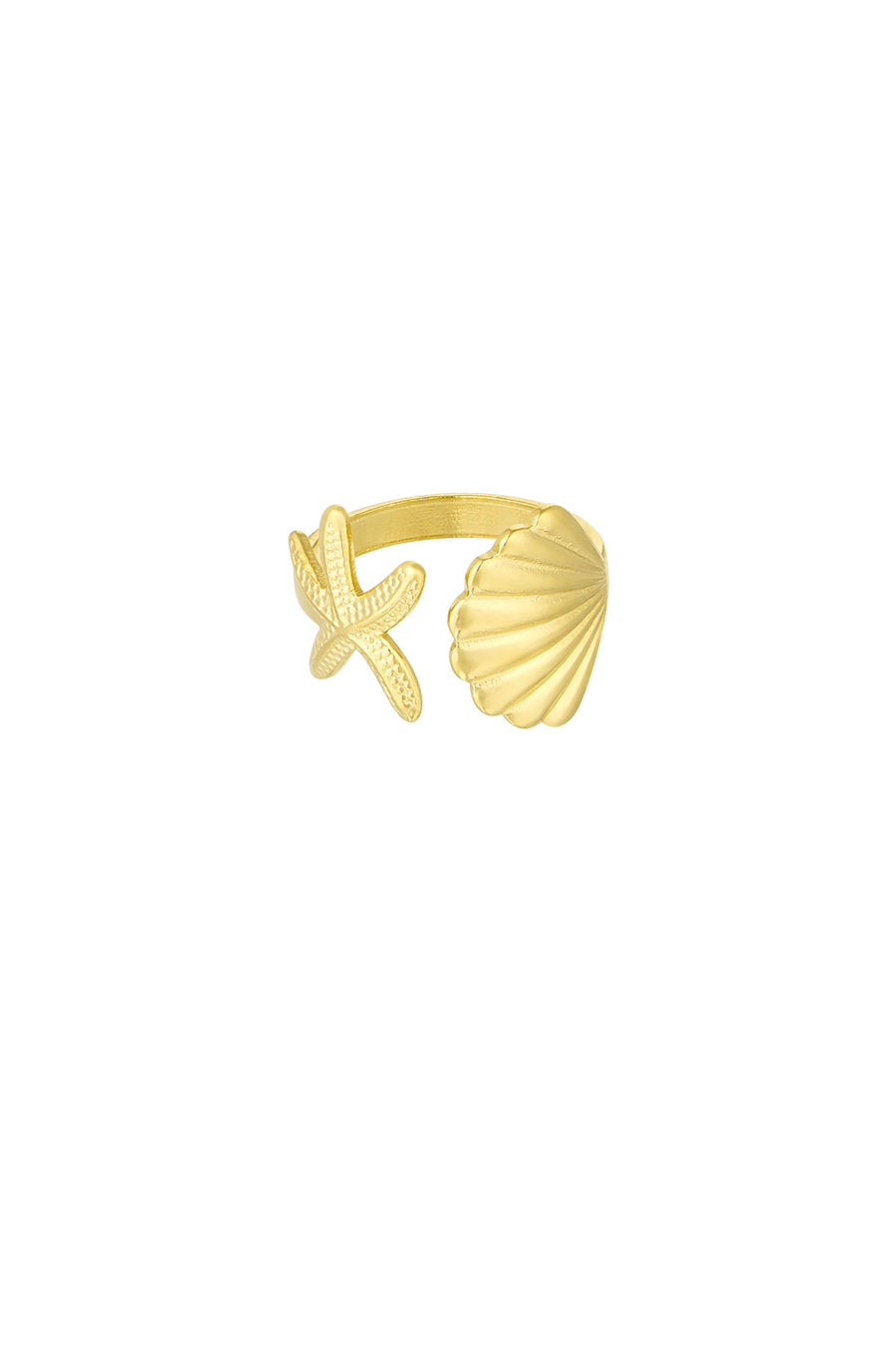 Bague imposante pour femme en acier inoxydable – doré et argenté