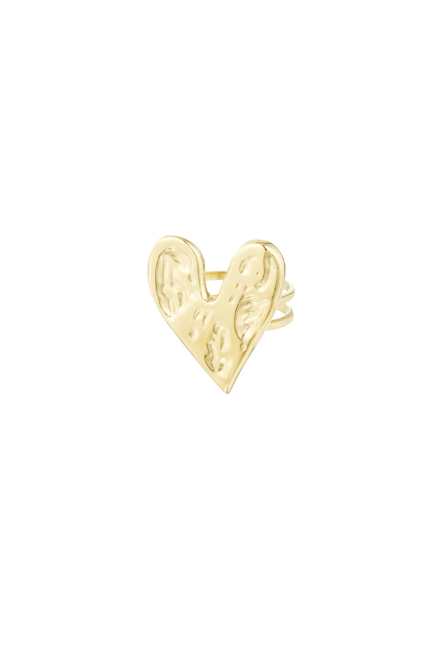 Bague statement pour femme en acier inoxydable – doré et argenté