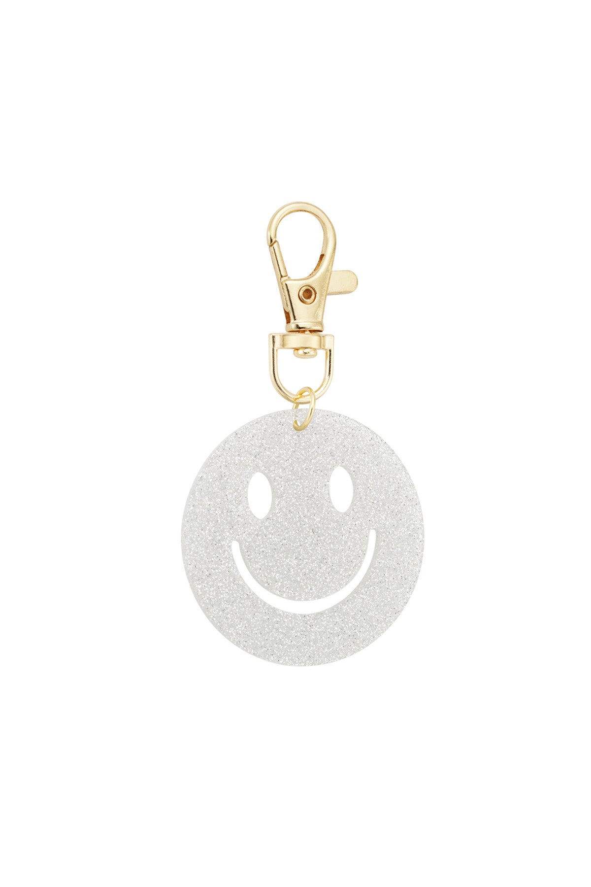 Porte-clés en acrylique motif smiley – plusieurs coloris