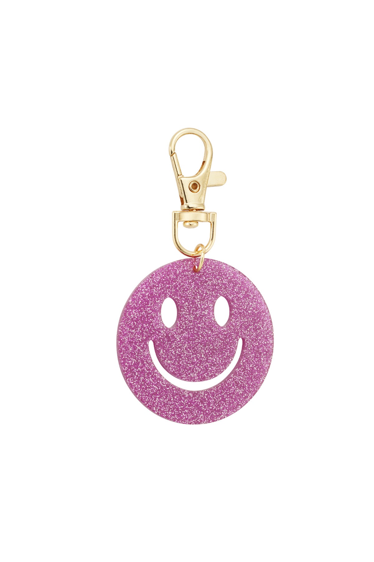 Porte-clés en acrylique motif smiley – plusieurs coloris