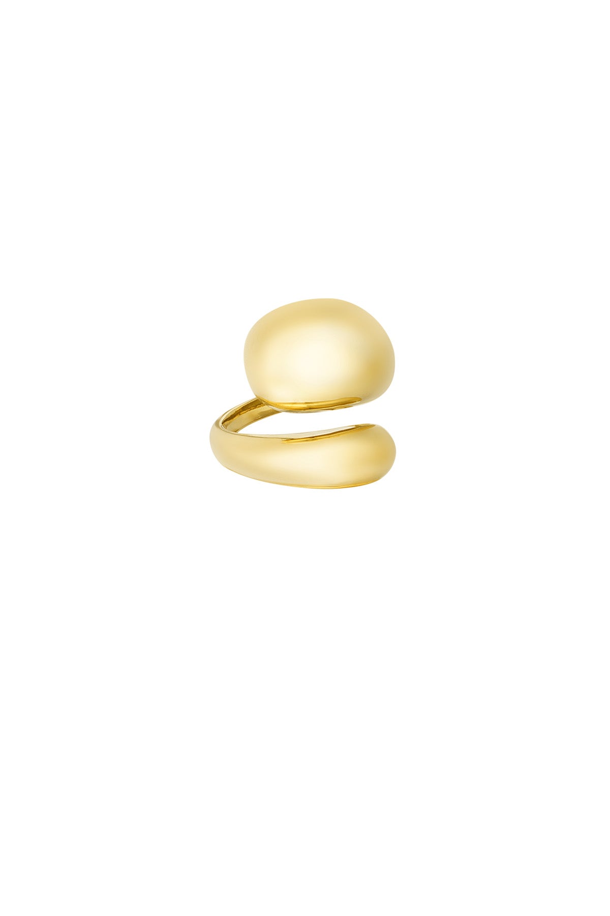 Stainless Steel Statement Ring for Women - Gold and Silver Tone – image 3