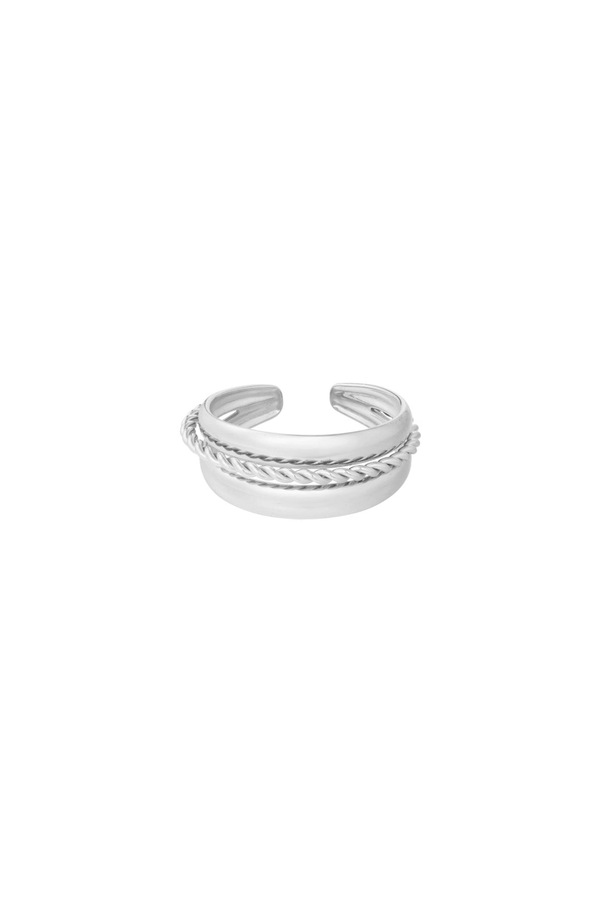 Bague minimaliste en acier inoxydable pour femmes - couleur or et couleur argent