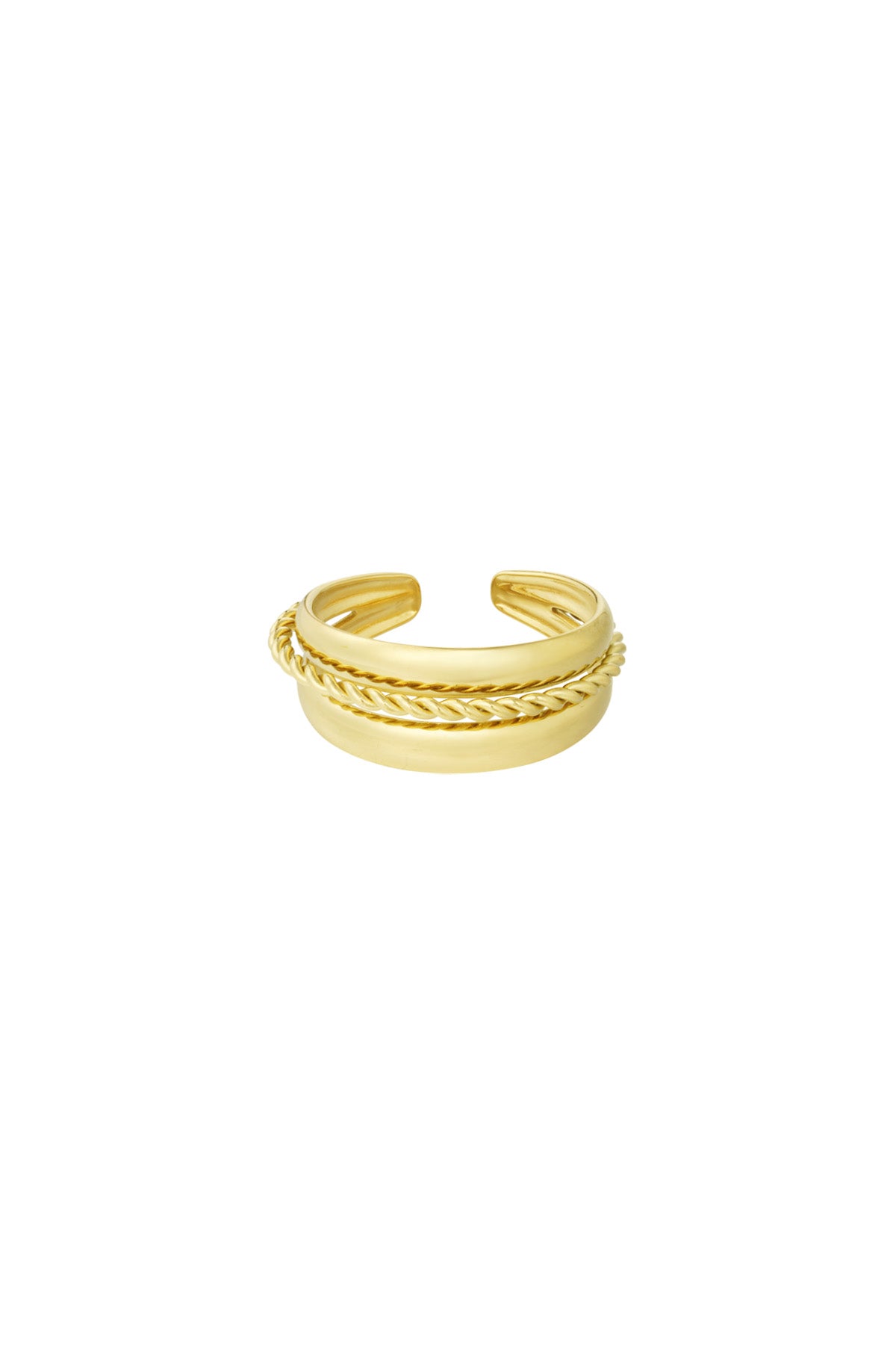 Bague minimaliste en acier inoxydable pour femmes - couleur or et couleur argent