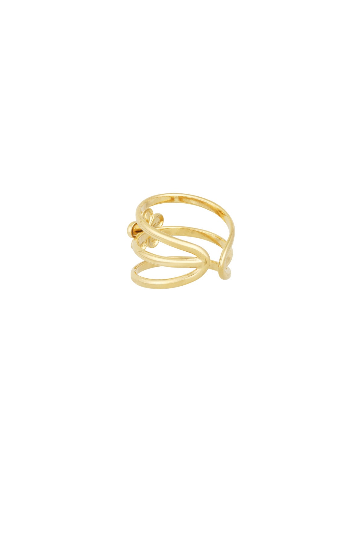 Women's Stainless Steel Statement Ring - Gold-Toned and Silver-Toned – image 3