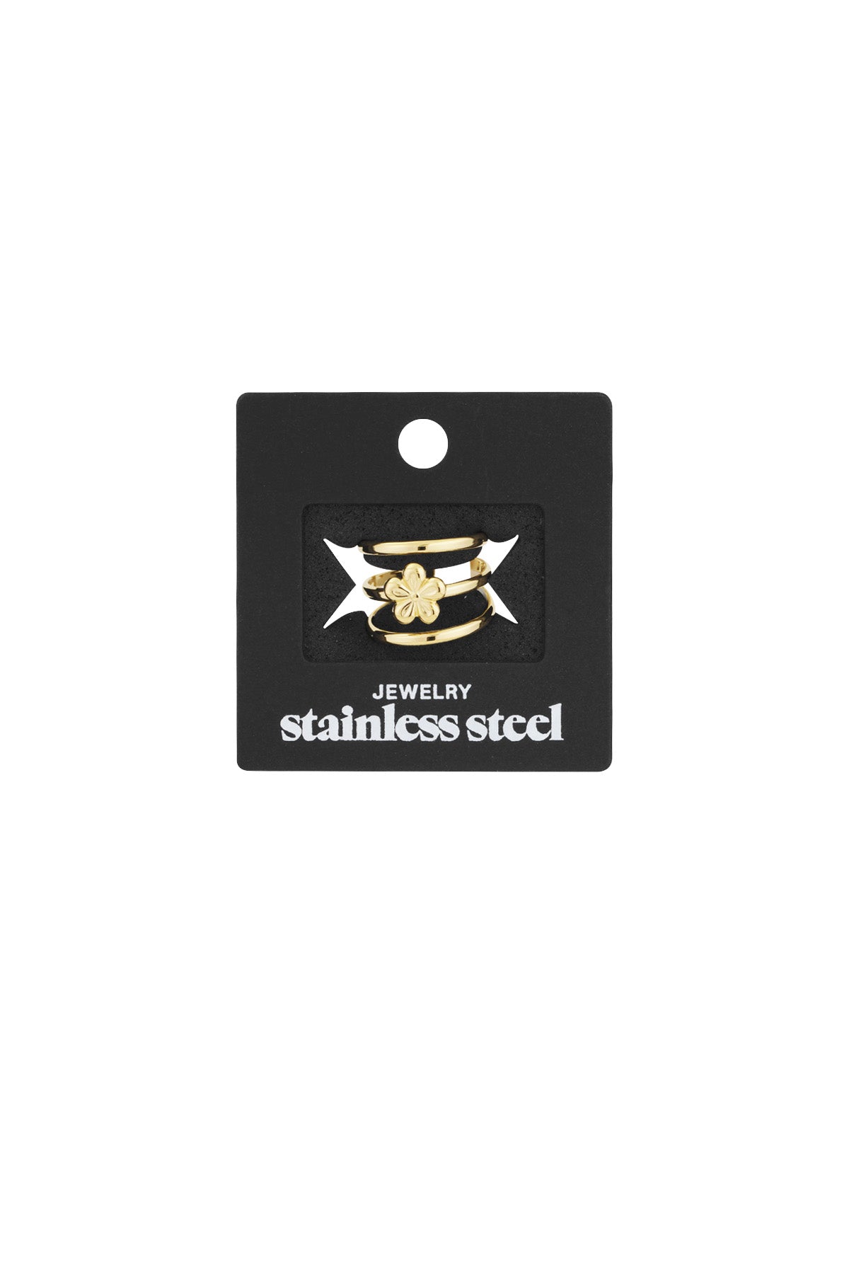 Women's Stainless Steel Statement Ring - Gold-Toned and Silver-Toned – image 4