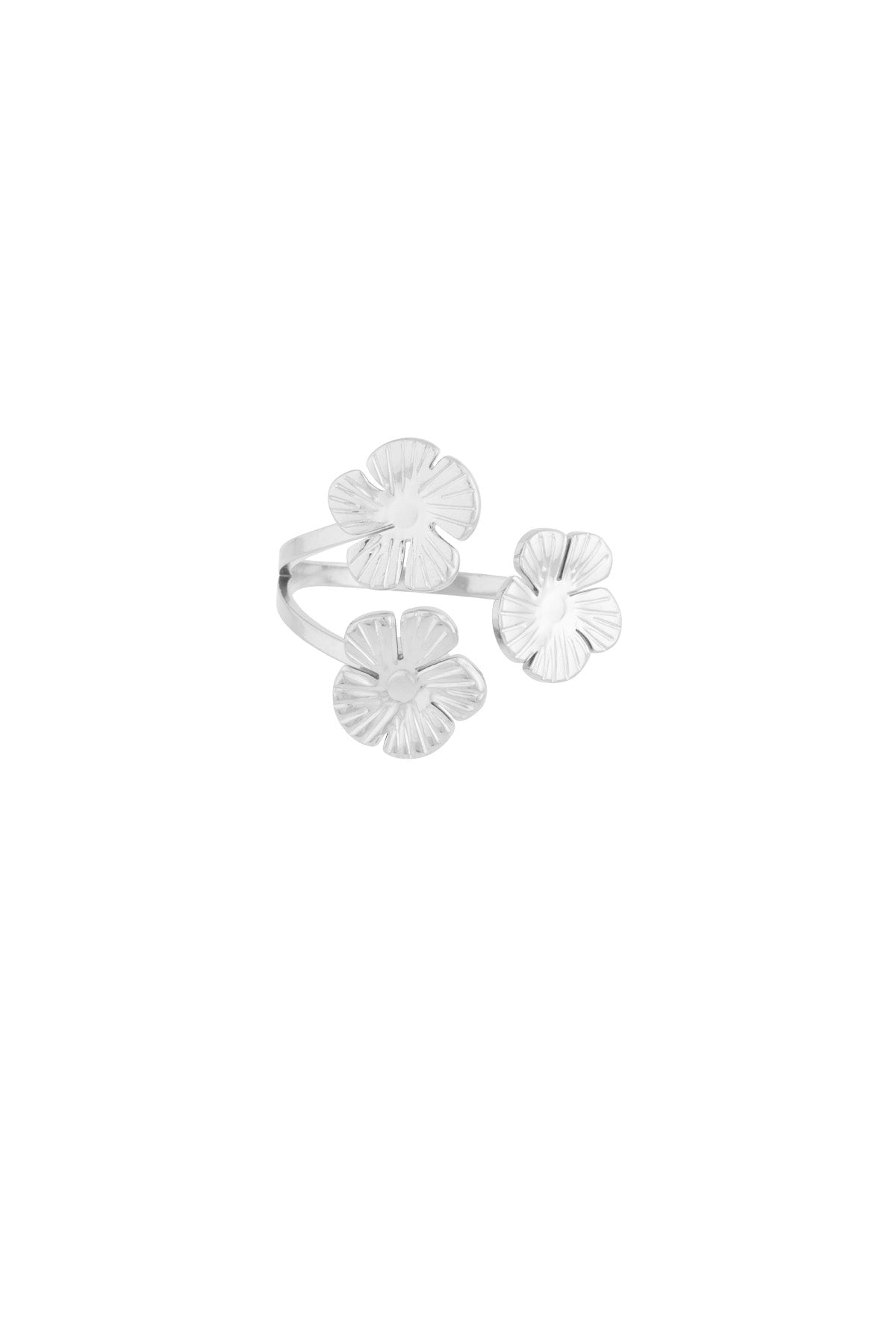 Women's Stainless Steel Statement Ring – Gold and Silver Tone