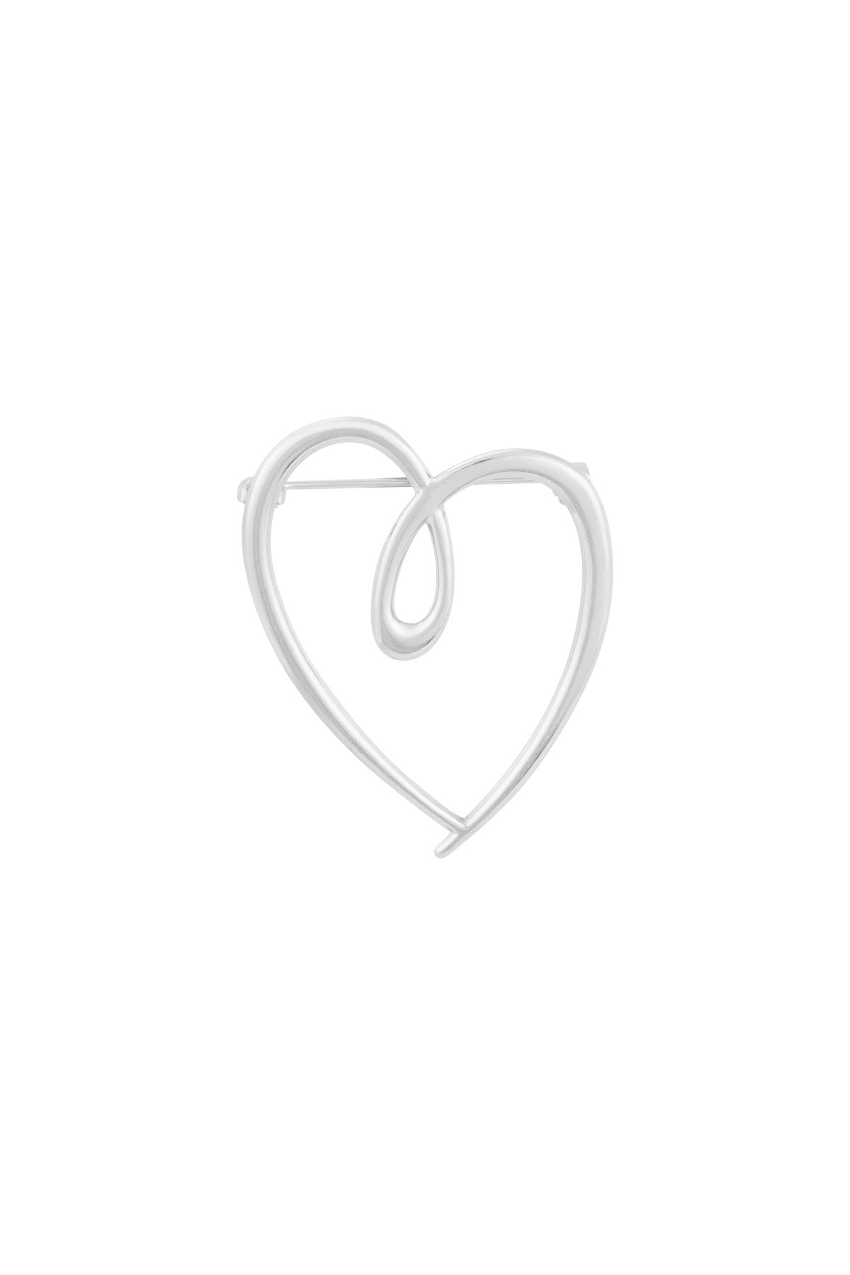 Broche pour femme en acier inoxydable - couleur or et argent