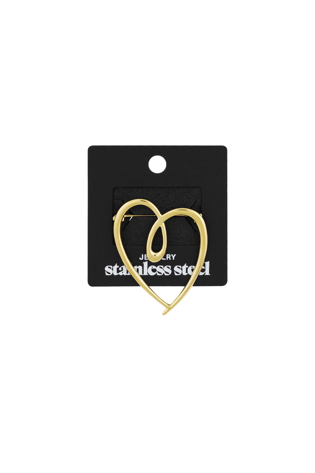 Stainless steel brooch for women – gold-tone and silver-tone – image 2