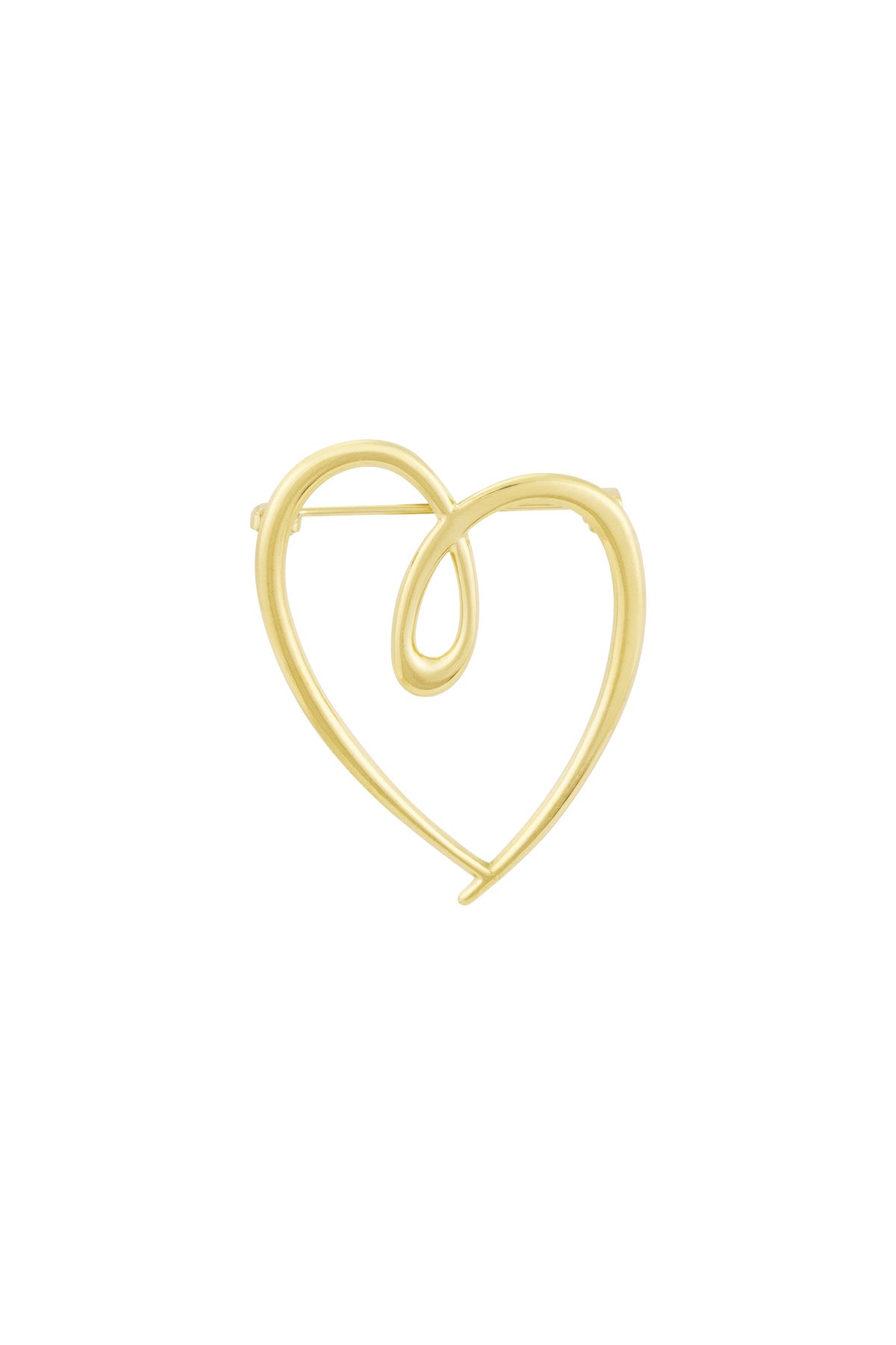 Broche pour femme en acier inoxydable - couleur or et argent