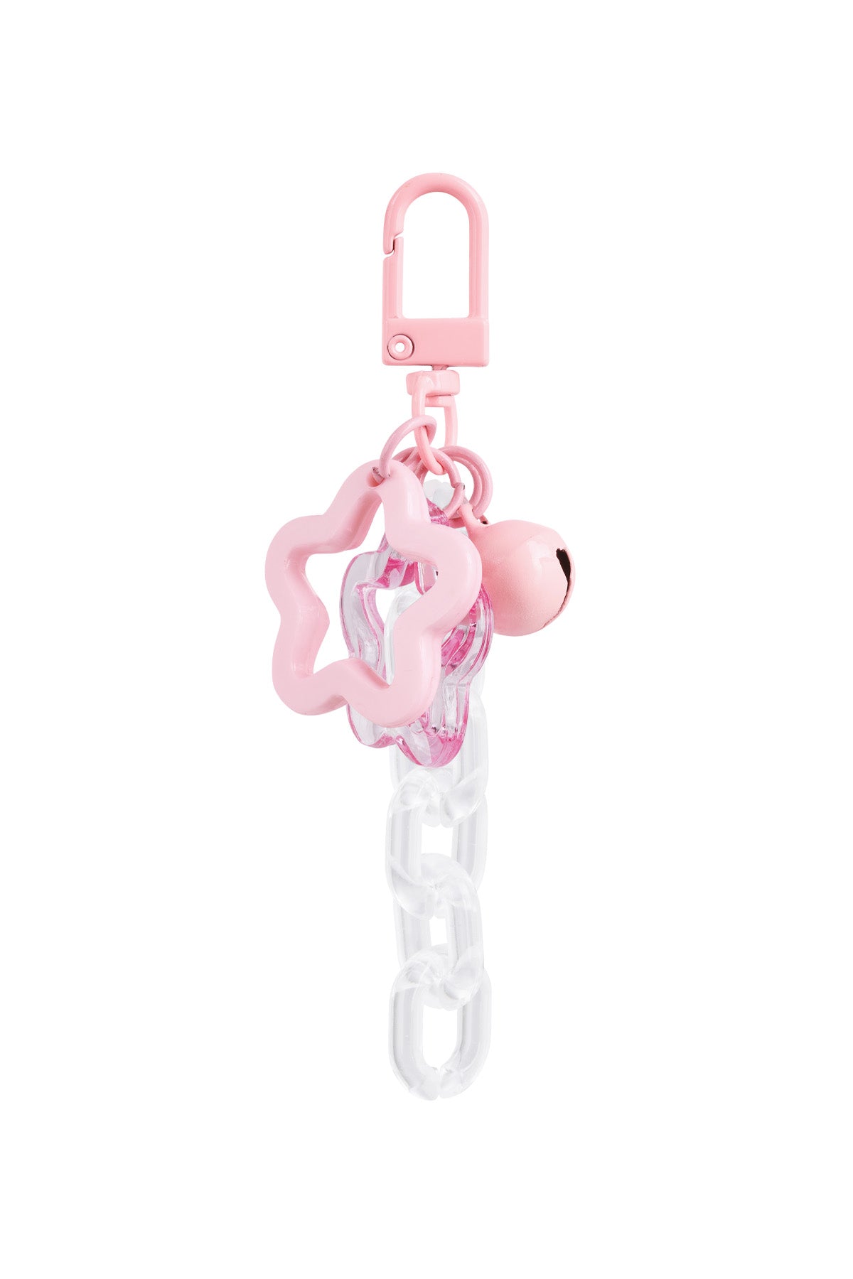 Plastic bag hanger with floral design – blue and pink – casual