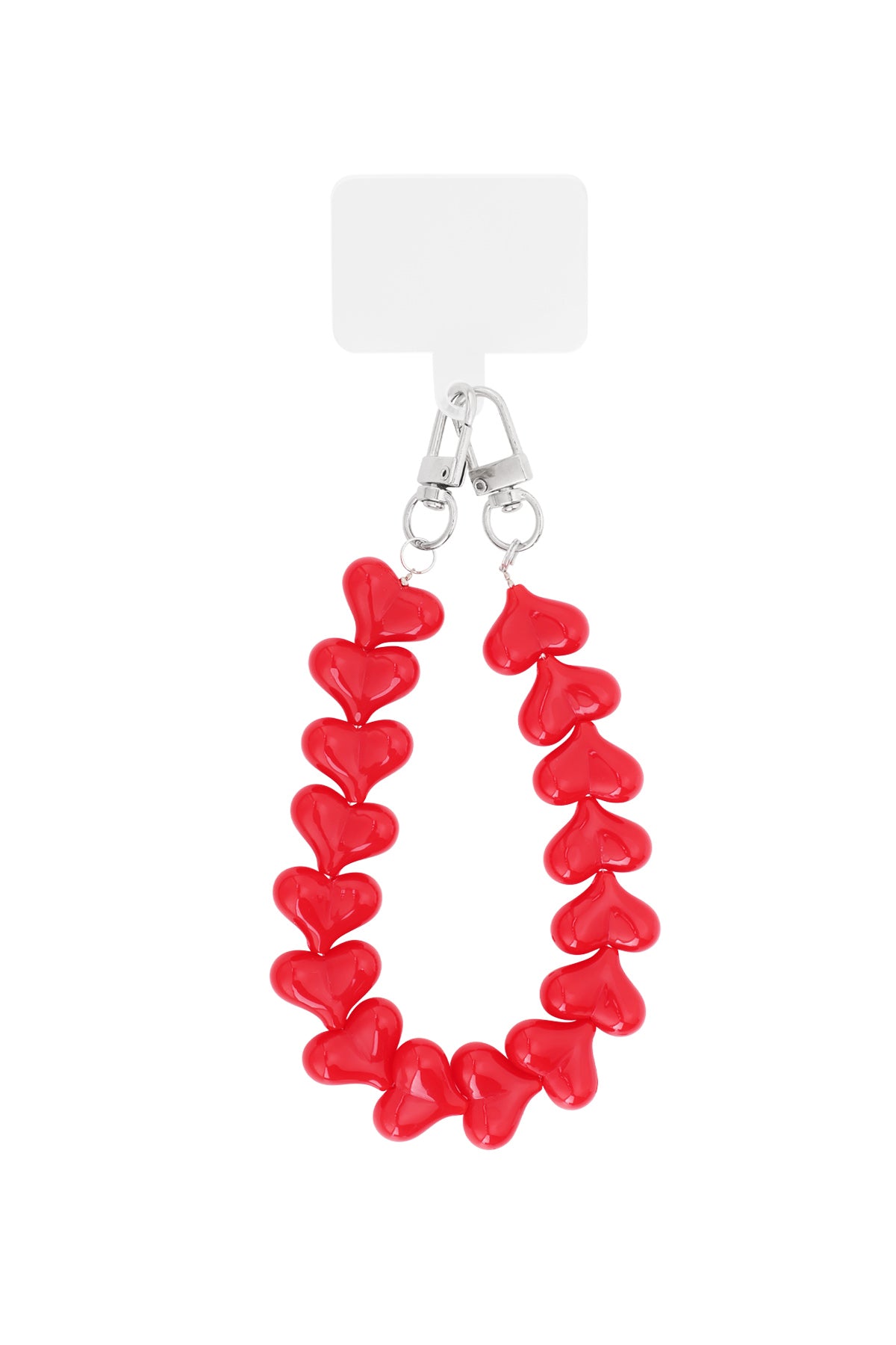 Cordon de téléphone en acrylique avec pendentif cœur – plusieurs coloris – pour le quotidien