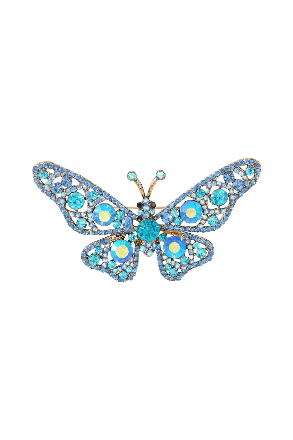 Broche pour femmes en alliage de métal – bleu