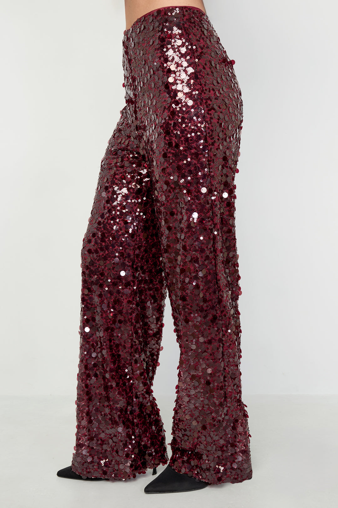 Dames broek met rechte pijpen en pailletten – productfoto 6