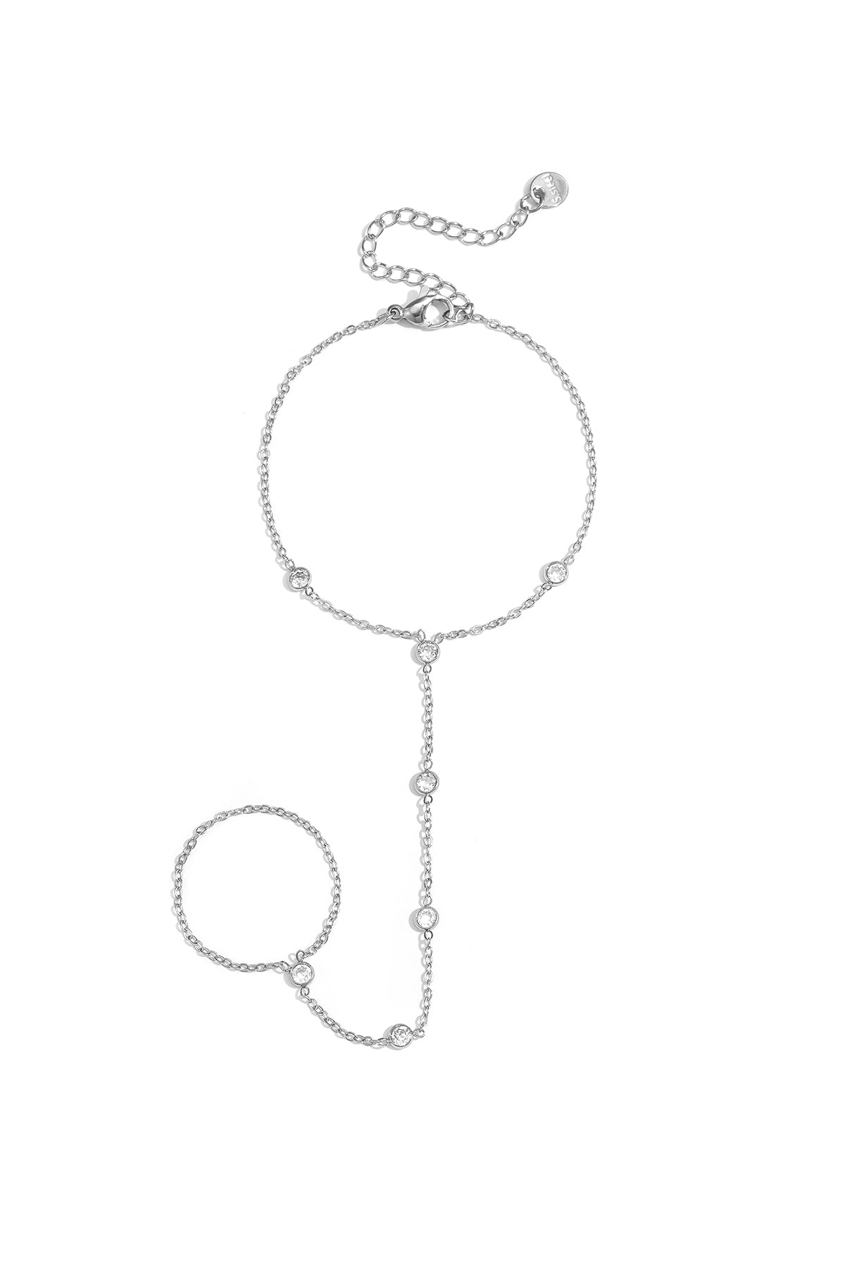 Women's Stainless Steel Dotted Hand Chain – Gold-Colored and Silver-Colored