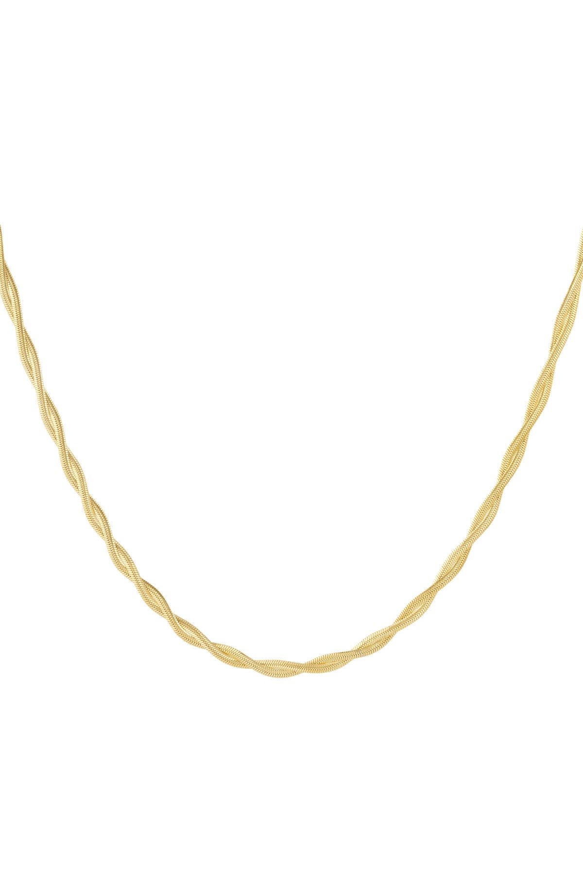 Women's 304 Stainless Steel Chain Necklace with Link Detail – Gold-Colored
