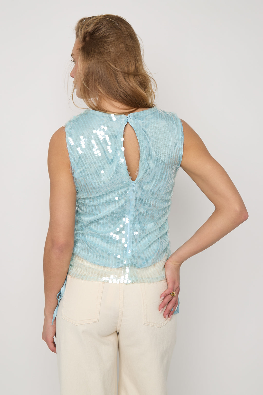 Dames mouwloze top met pailletten – productfoto 7