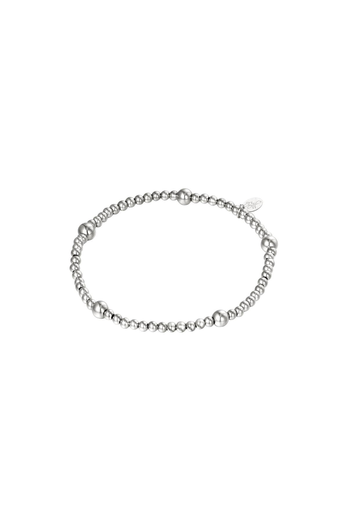 Beaded bracelet for women made of stainless steel – gold-colored and silver-colored