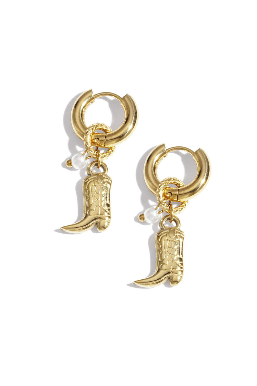 Boucles d'oreilles pendantes pour femmes en acier inoxydable – dorées et argentées