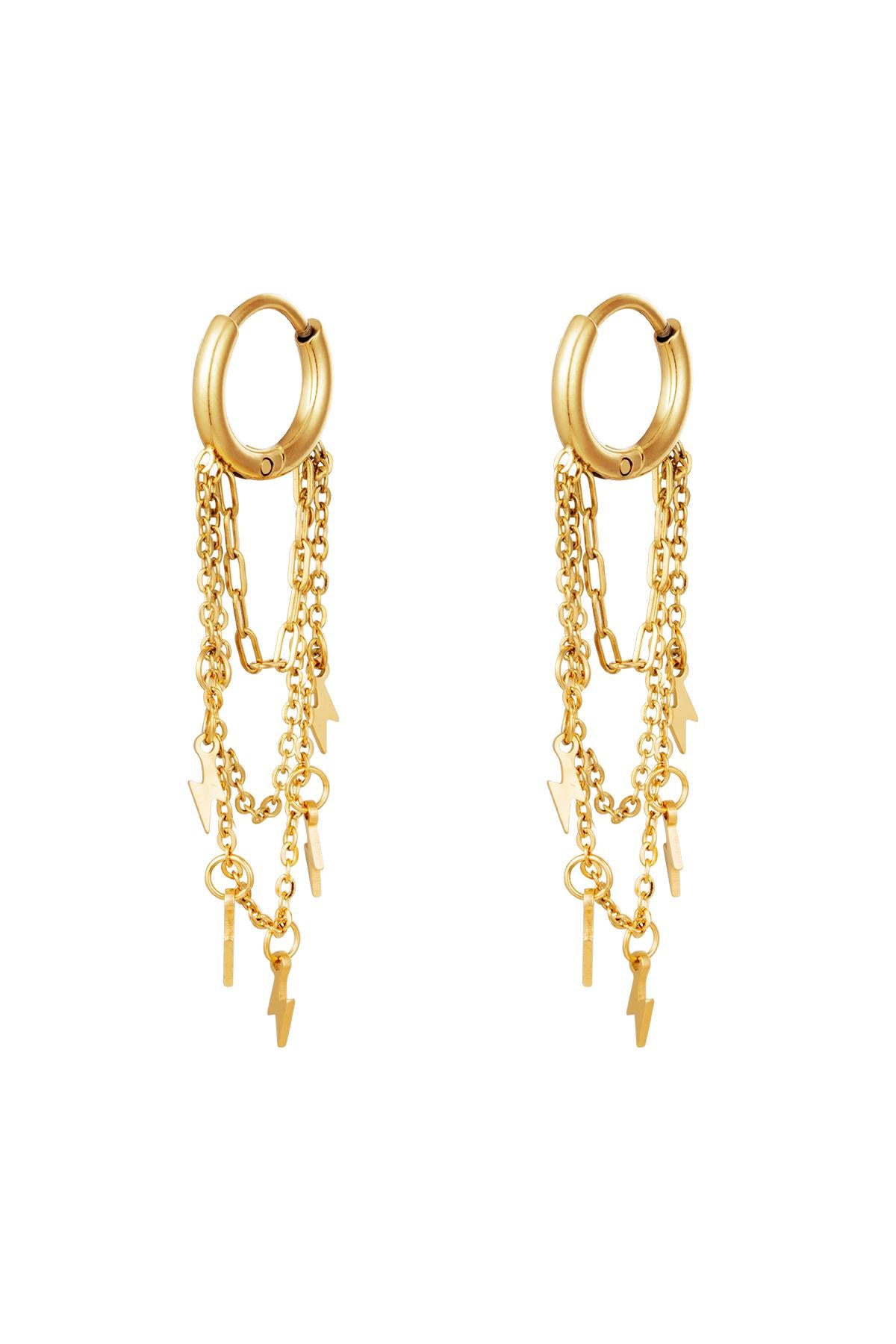 Women's Drop Earrings in Stainless Steel – Gold and Silver Tones