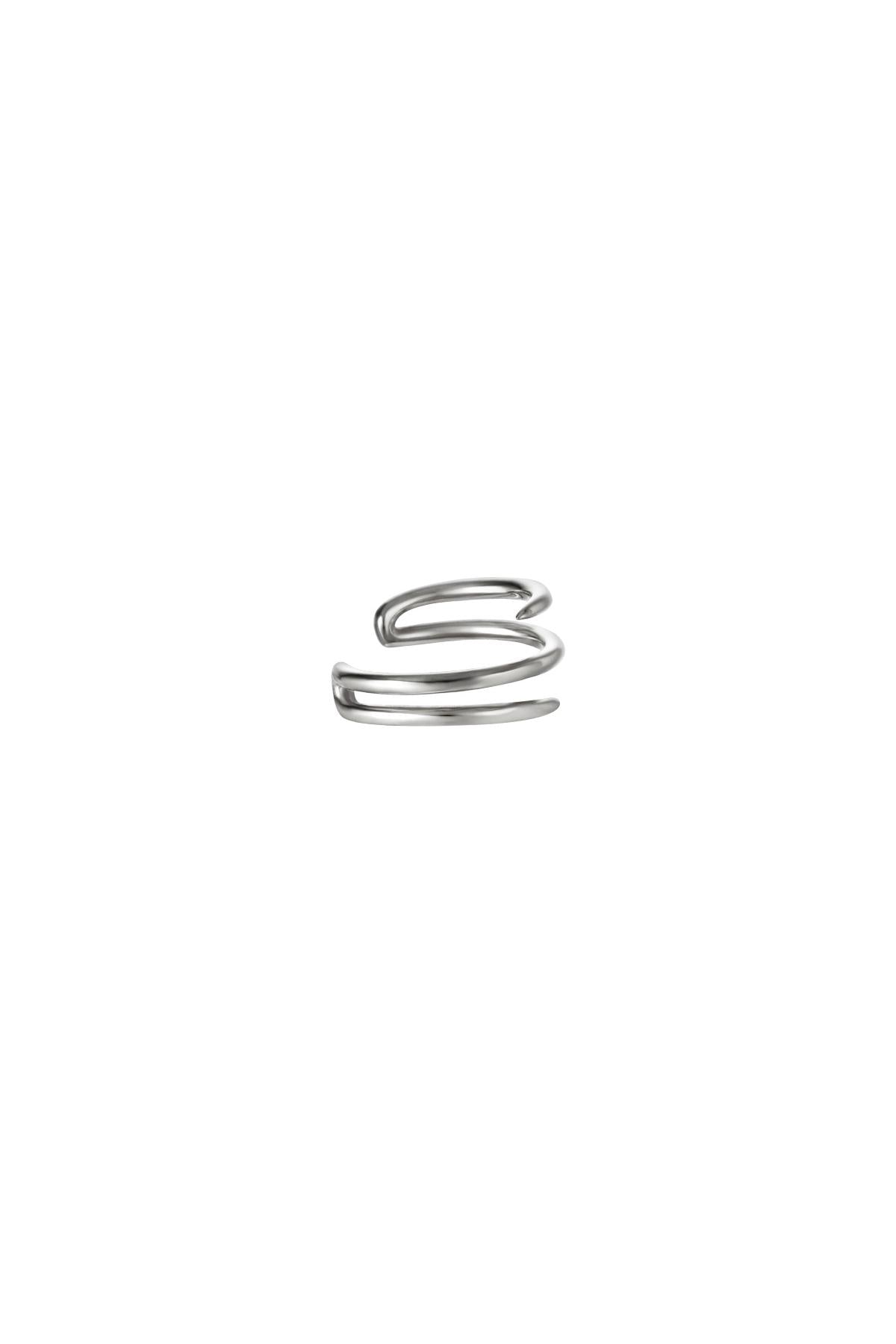 Ear cuff pour femme en acier inoxydable avec forme géométrique – couleur or et argent
