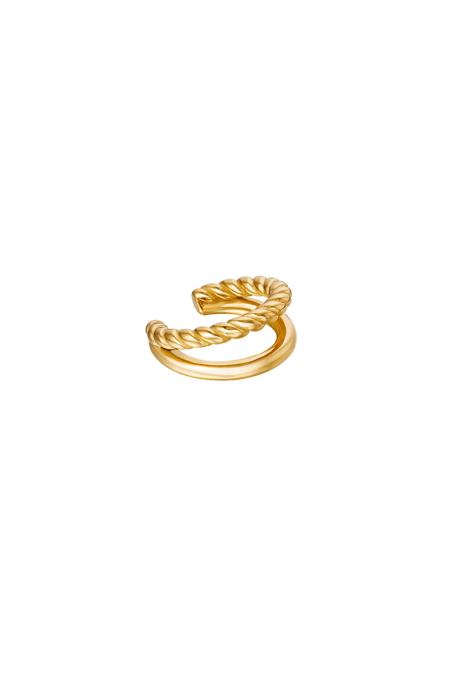 Earcuff pour femmes en acier inoxydable – coloris or et argent