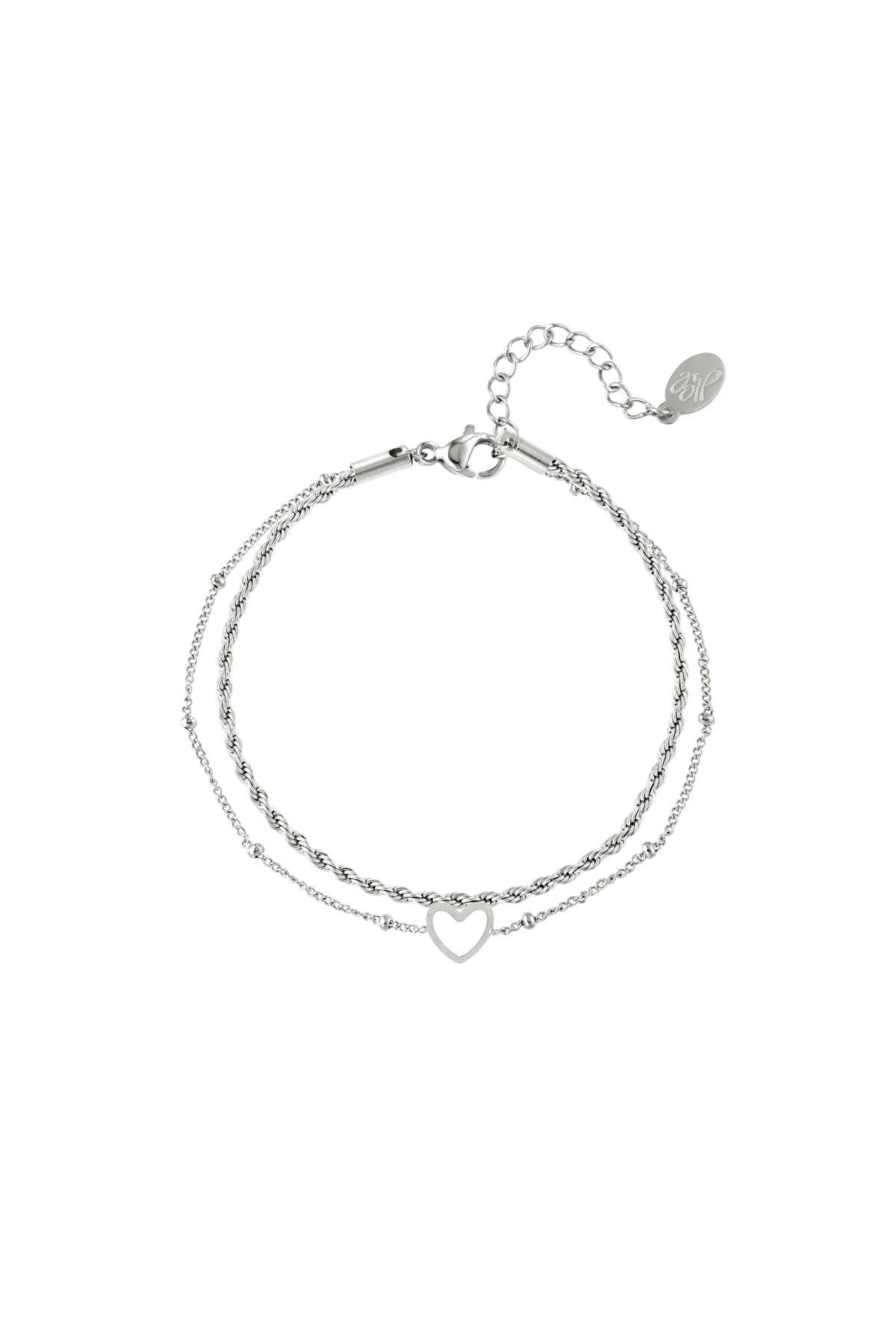 Bracelet à breloques pour femme en acier inoxydable – doré et argenté