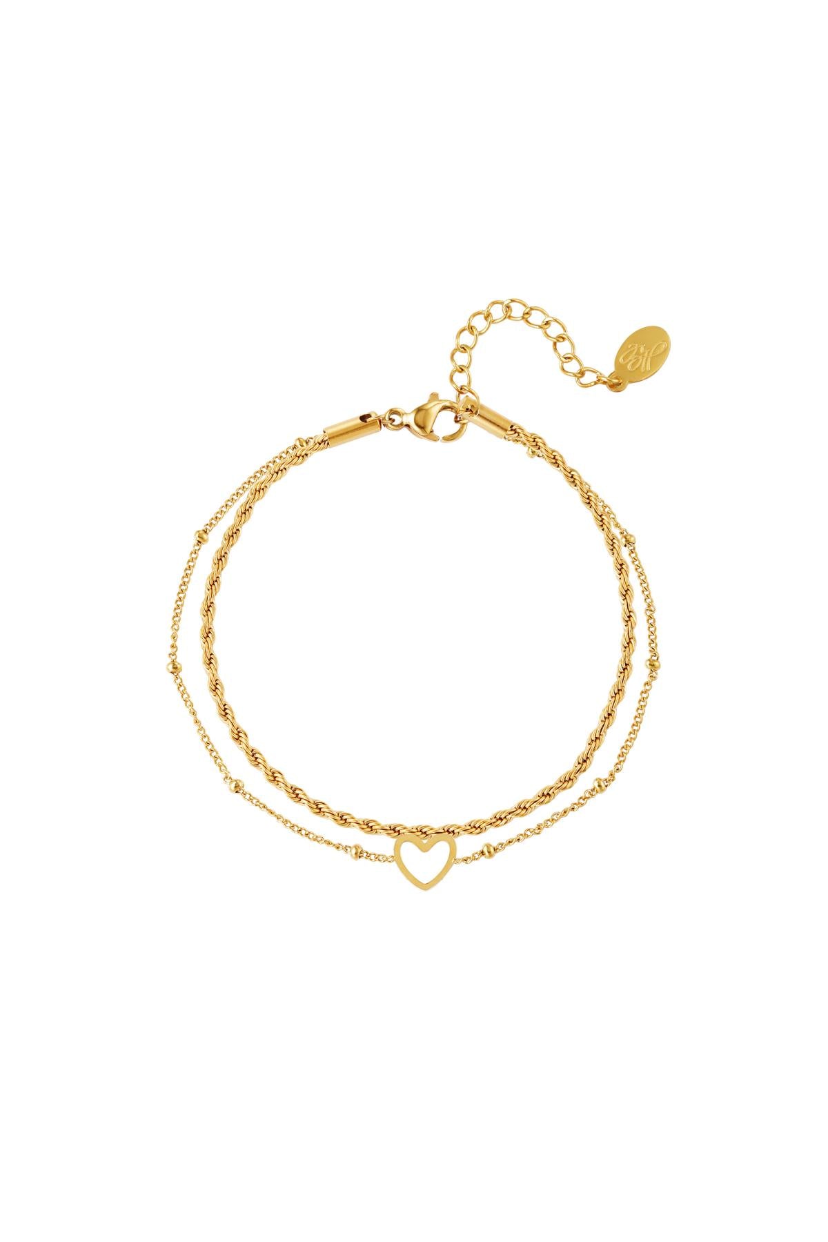 Bracelet à breloques pour femme en acier inoxydable – doré et argenté