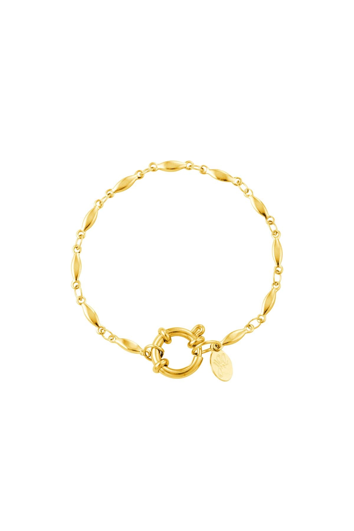 Stainless Steel Charm Bracelet for Women - Gold and Silver Tone