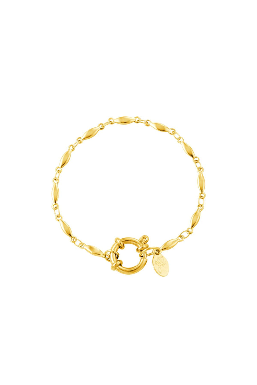 Bracelet à breloques pour femmes en acier inoxydable – plaqué or et argent
