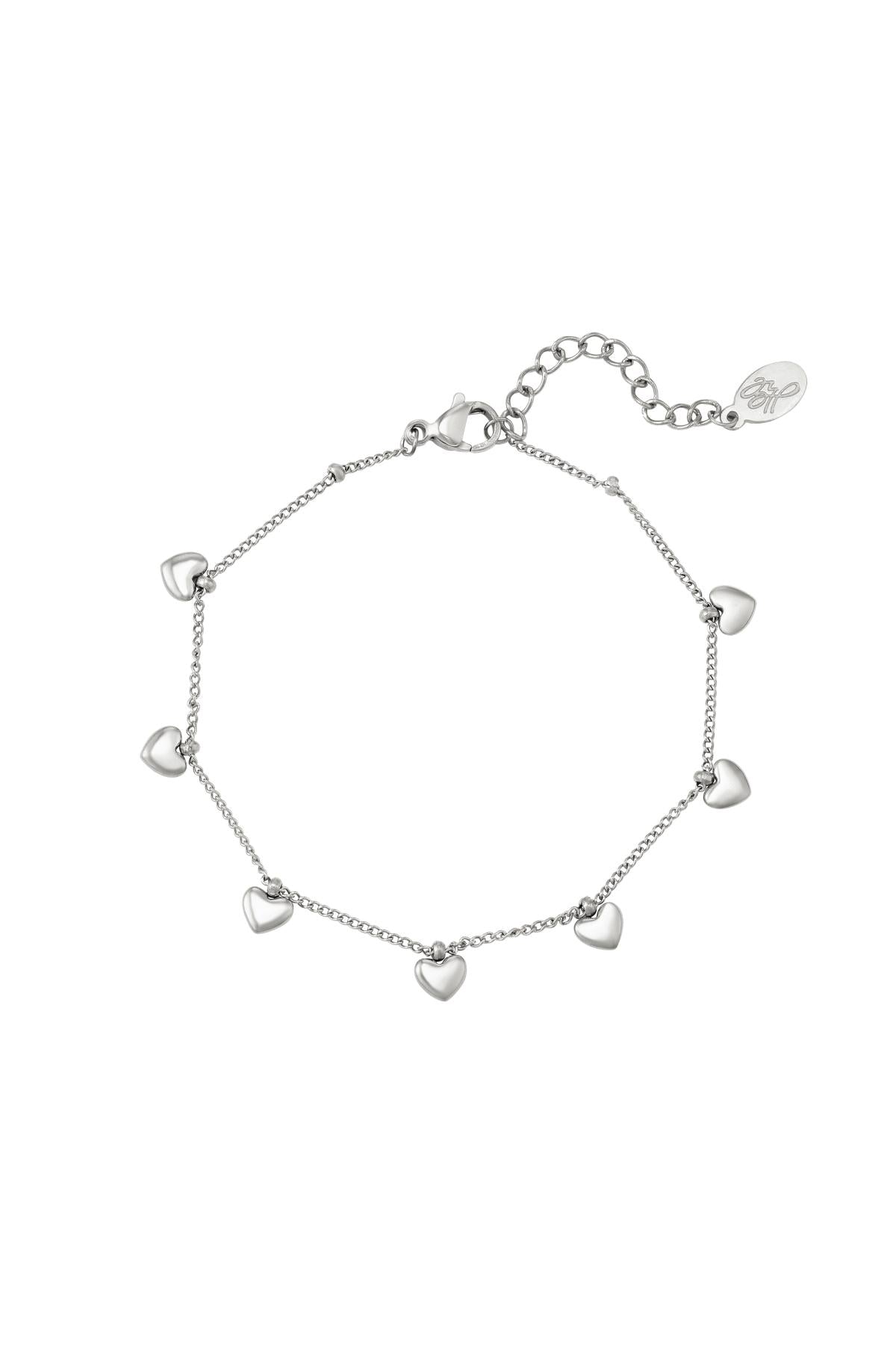 Armband met hartbedels Goud kleur Stainless Steel