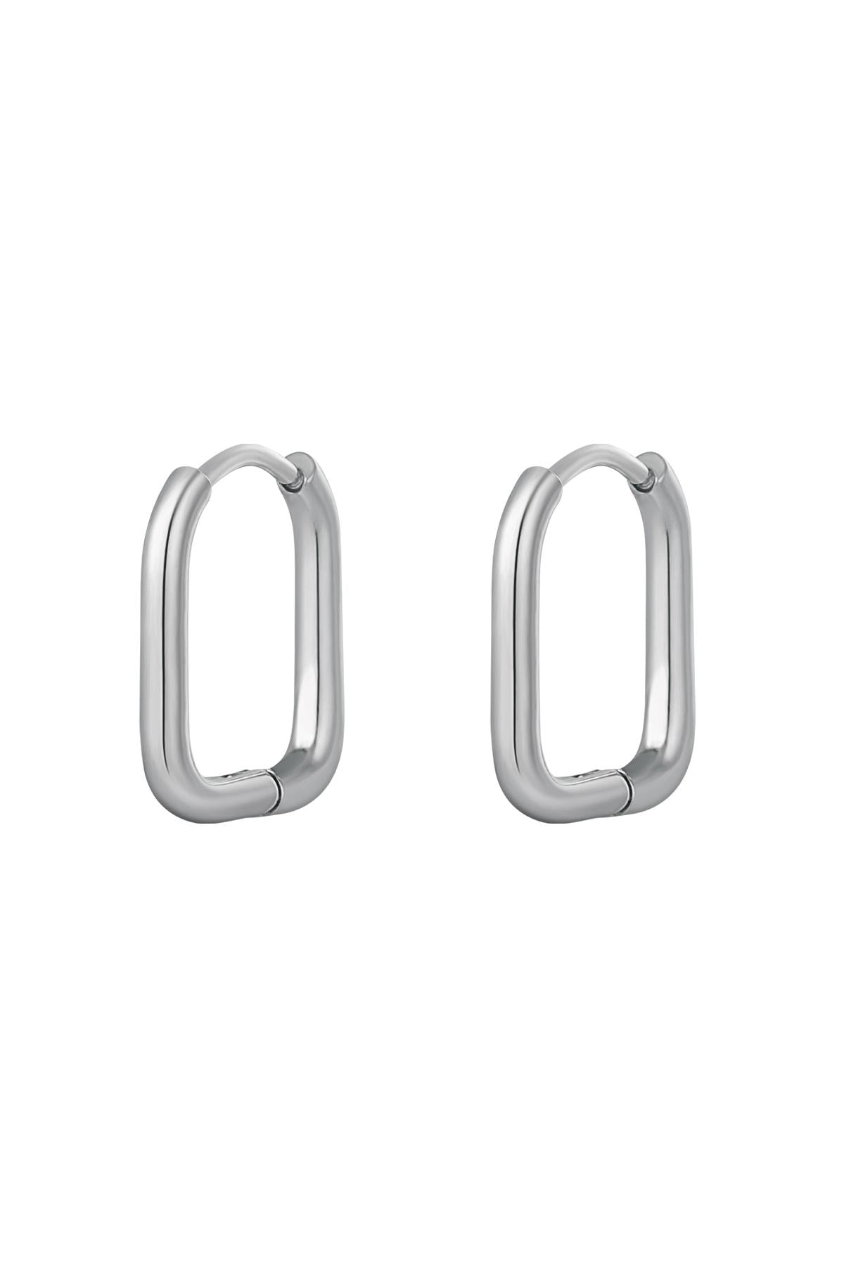 Boucles d'oreilles pour femmes en acier inoxydable de forme organique – couleur argent et couleur or
