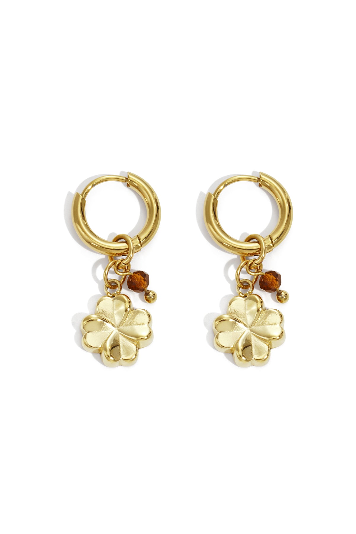 Boucles d'oreilles pendantes trèfle en acier inoxydable pour femmes – plusieurs coloris