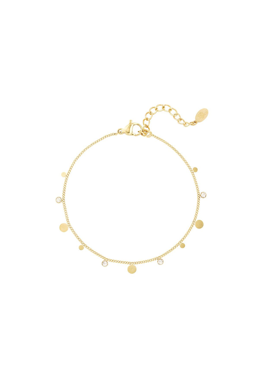 Bracelet à breloques pour femme en acier inoxydable - doré et argenté