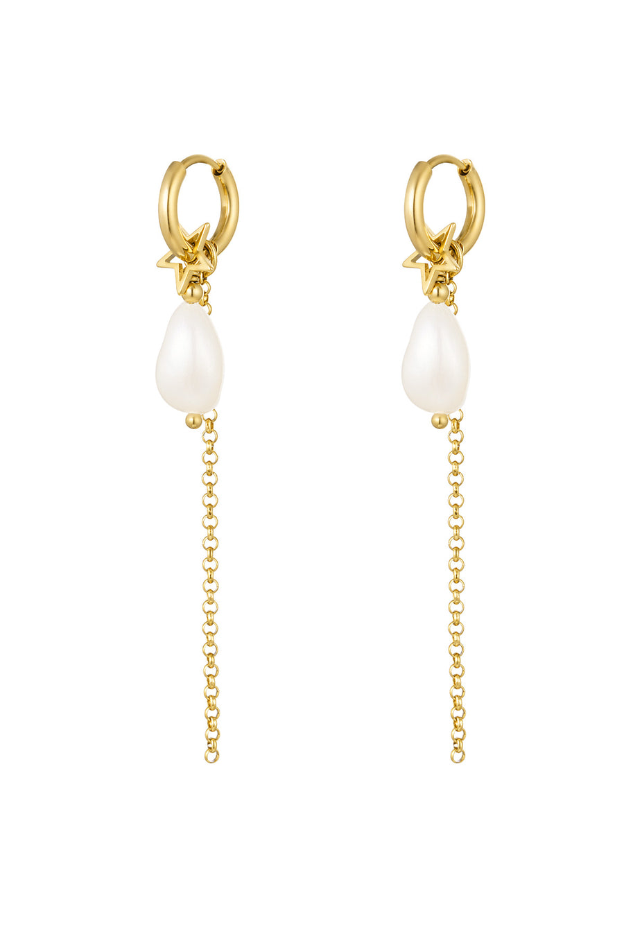 Boucles d'oreilles pendantes pour femmes en acier inoxydable – couleur or et couleur argent