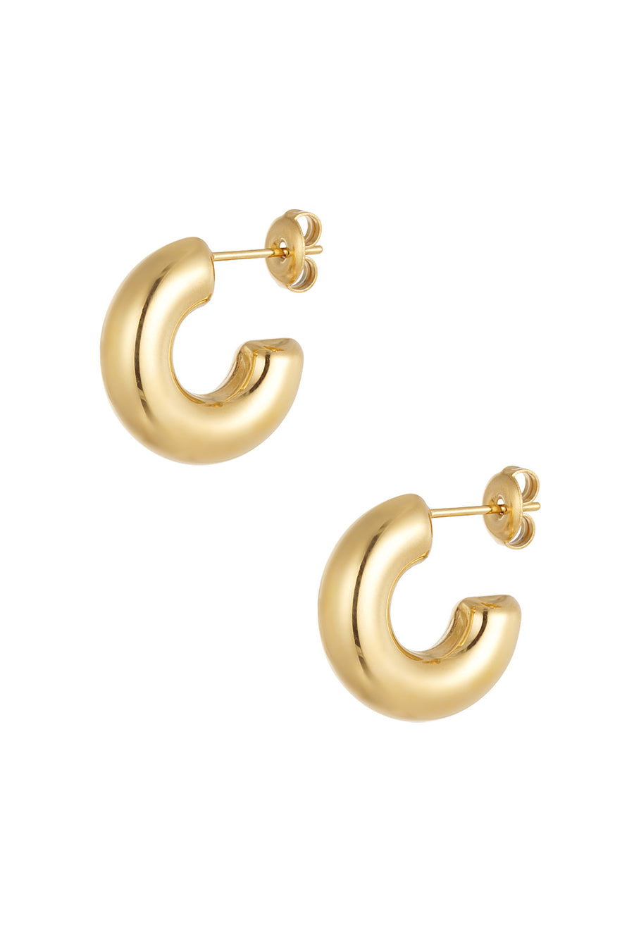 Boucles d'oreilles pour femmes en acier inoxydable – doré et argenté