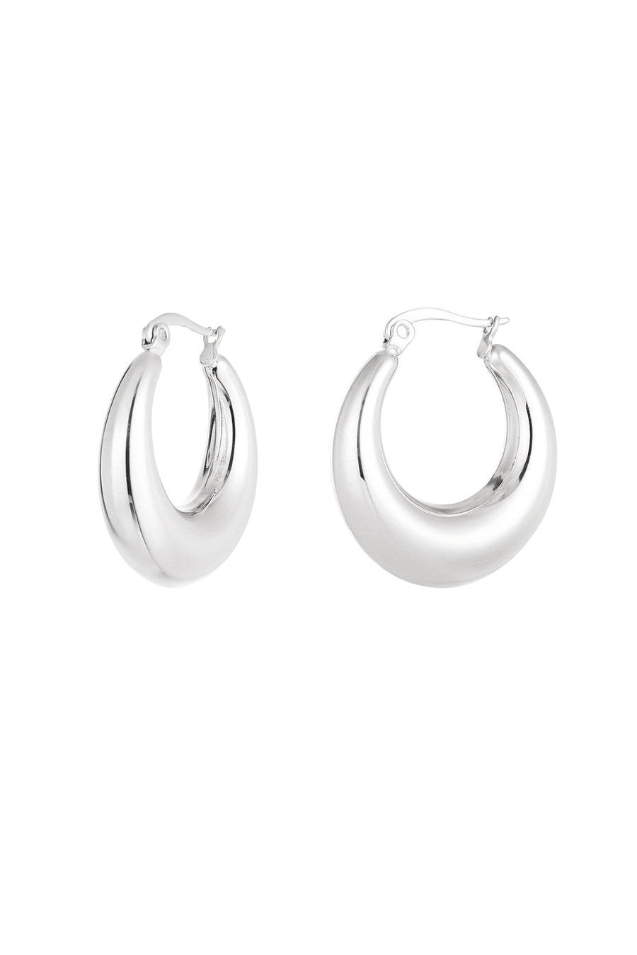 Boucles d'oreilles pour femmes en acier inoxydable – couleur argent et couleur or