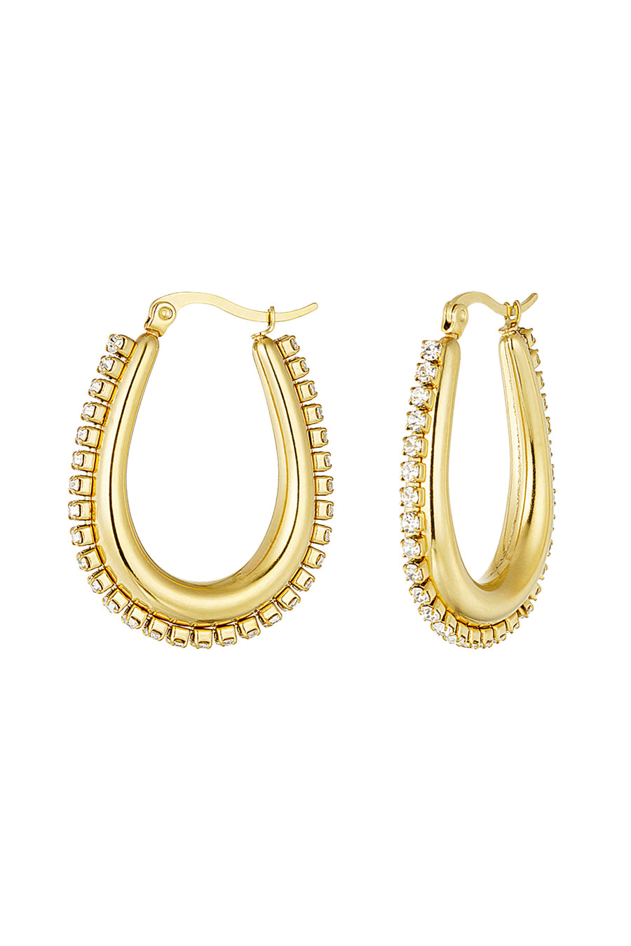 Boucles d'oreilles pour femme en acier inoxydable – doré et argenté