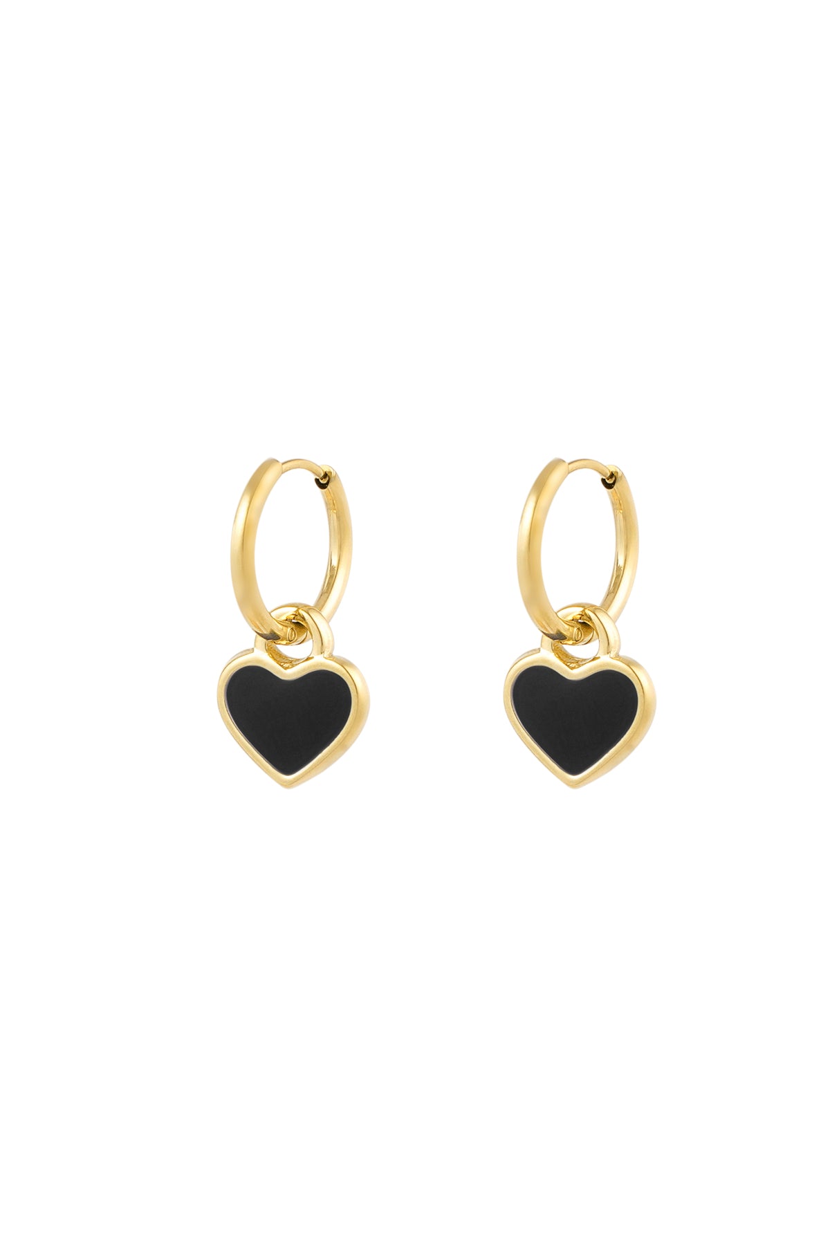 Women's Stainless Steel Drop Earrings - Black and Blue