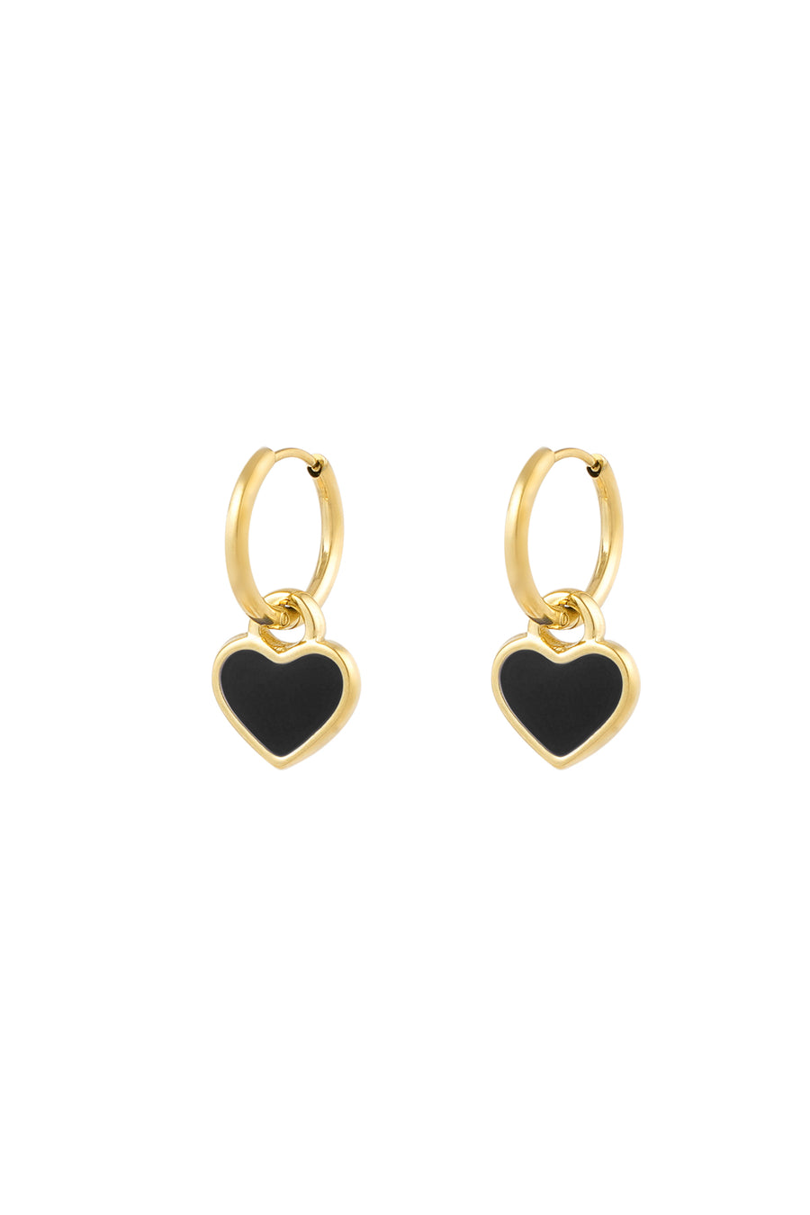 Boucles d'oreilles pendantes pour femmes en acier inoxydable – Noir et bleu
