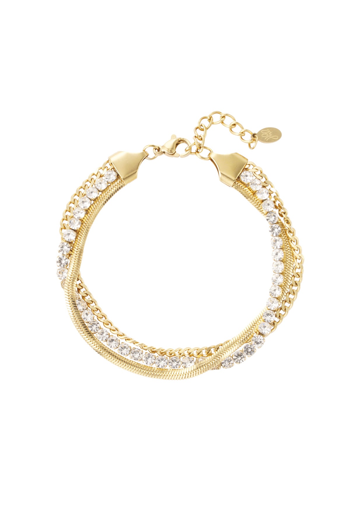 Bracelet à maillons pour femme en acier inoxydable – couleur or et couleur argent