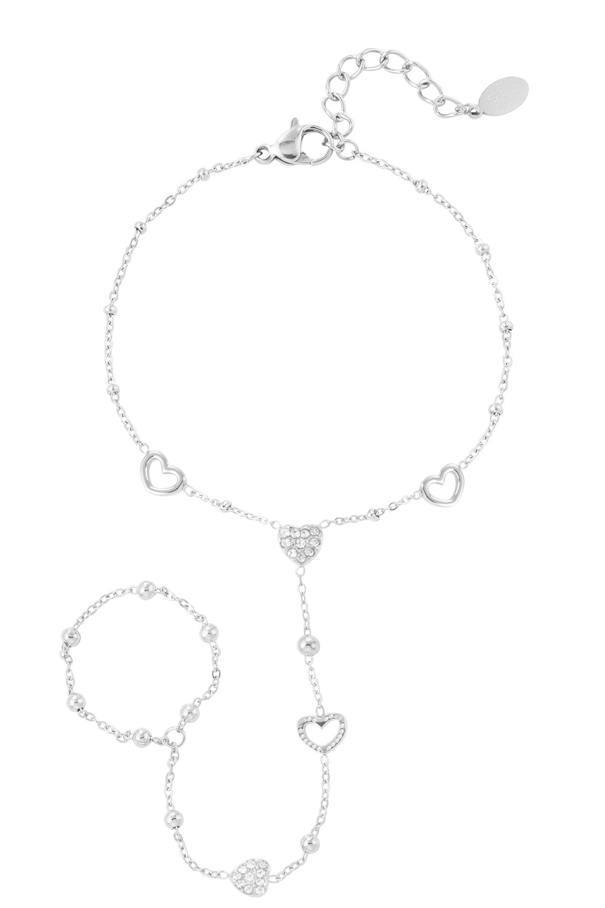 Chaîne de main pour femme en acier inoxydable – doré et argenté