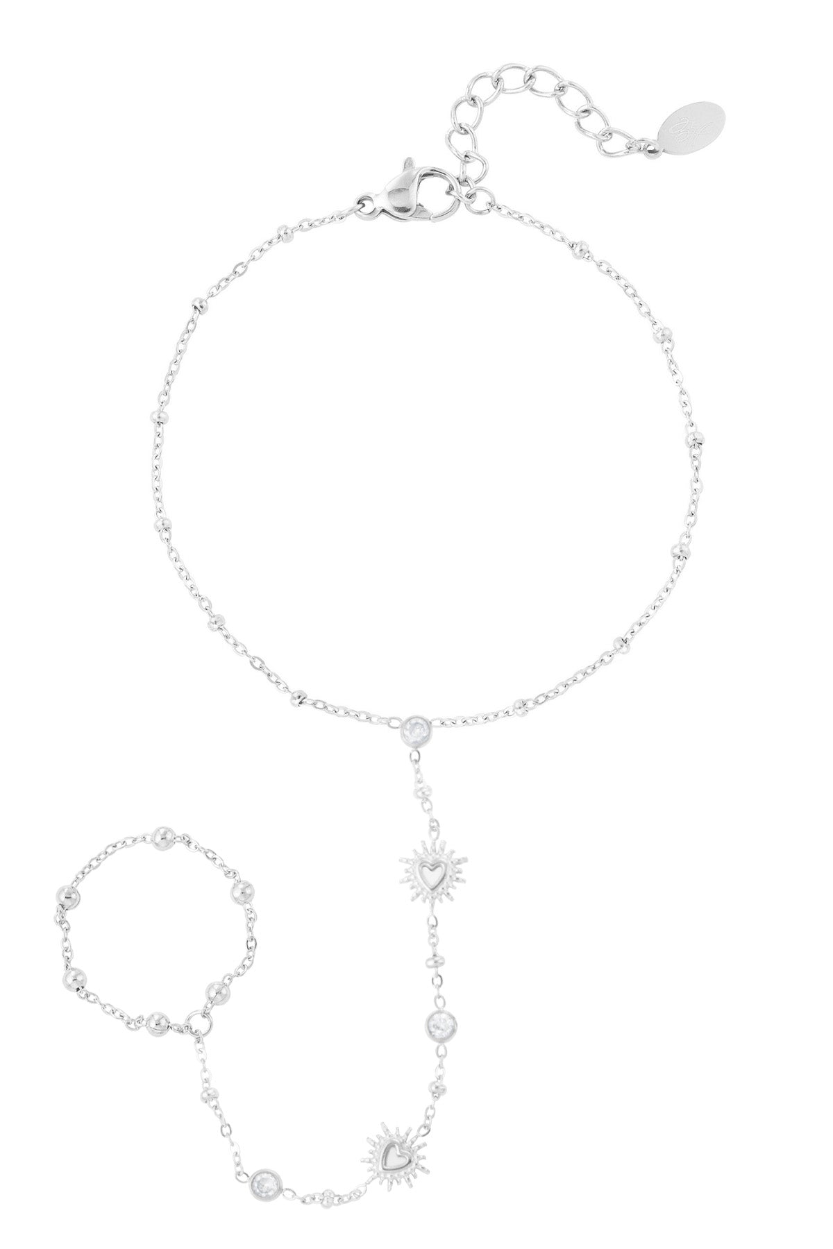 Chaîne de main pour femme en acier inoxydable – couleur argent et or