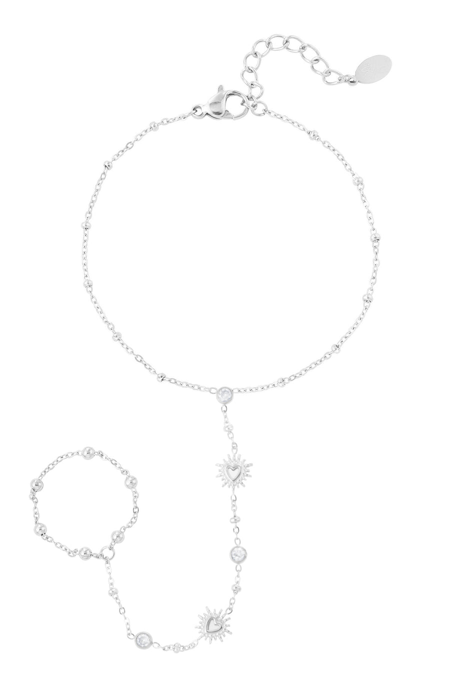 Chaîne de main pour femme en acier inoxydable – couleur argent et or