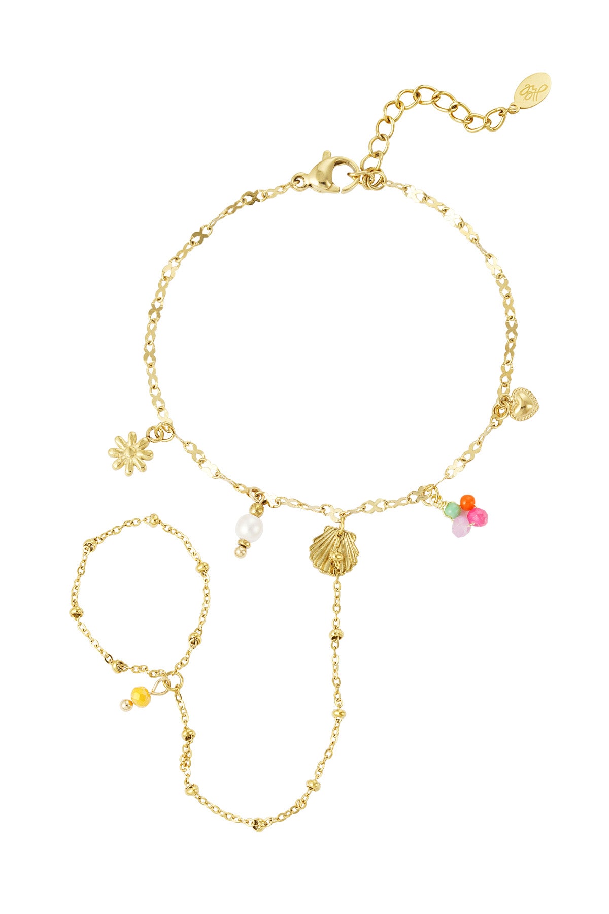 strand armband met bedels
