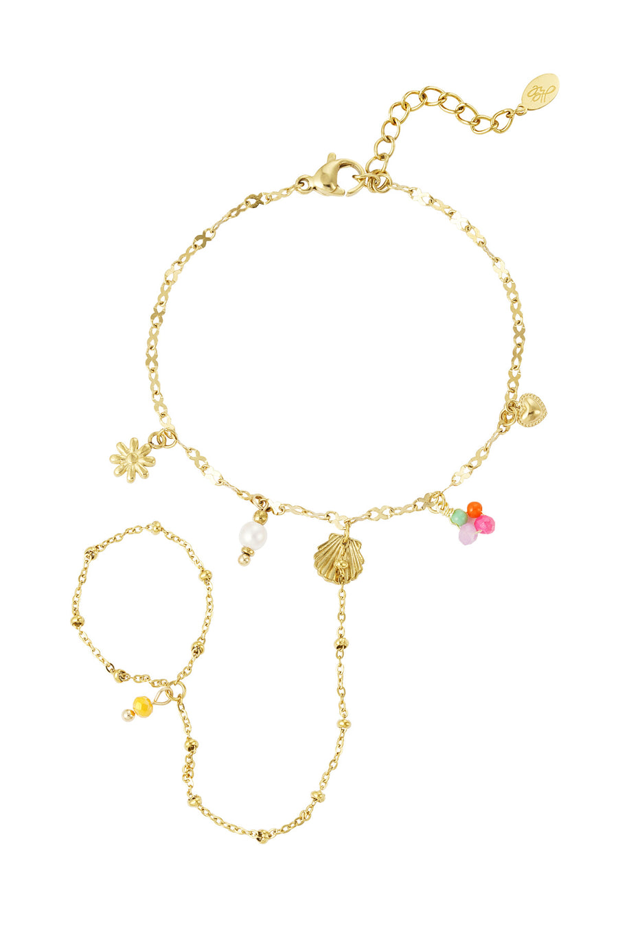 Chaîne de main pour femme en acier inoxydable – couleur or